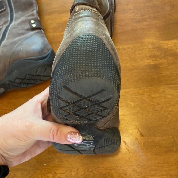 Berne Mev Tall Brown Leather Suede Boots 36 EUC - Picture 6 of 9